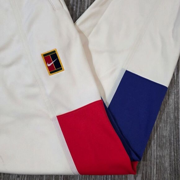 Nike Court Wimbledon Heritage Tennis Warm Up Pants Ivory FZ6928-100 Men's Size L - Picture 3 of 9